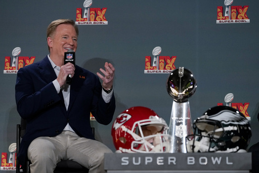 Roger Goodell indicates that the NFL may host a global Super Bowl if the league grows beyond US borders.