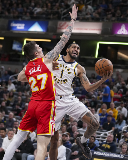 Pascal Siakam sinks crucial three-pointer as Pacers edge out Hawks, 132-127.