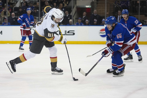 K’Andre Miller scores key goal, Jonathan Quick achieves 400th victory as Rangers top Golden Knights 4-2