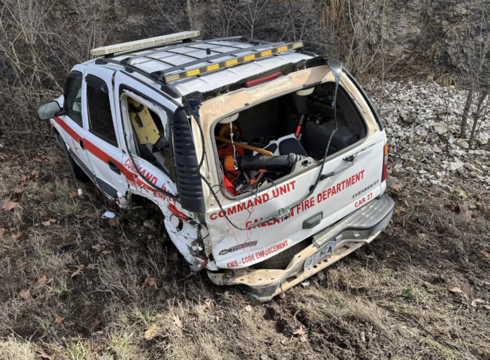 Fire Department Vehicle Hit at Benton County Crash Scene