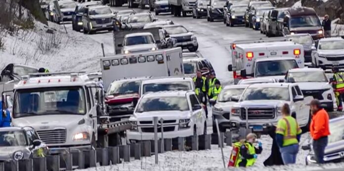 Crash on I-91 VT results in one death and several injuries (Photo: WCAX)